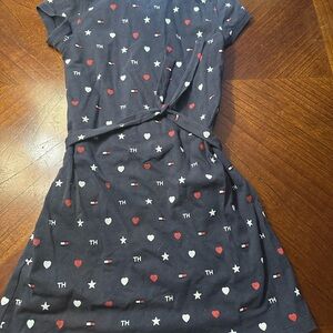Tommy Hilfiger Navy Dress with Heart and Star Pattern